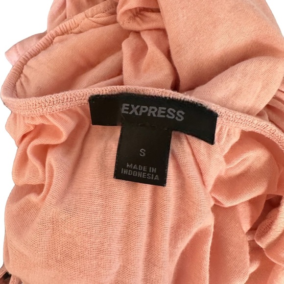 Express Pink Flutter Sleeve Women's Peasant Top Size S - Picture 4 of 5